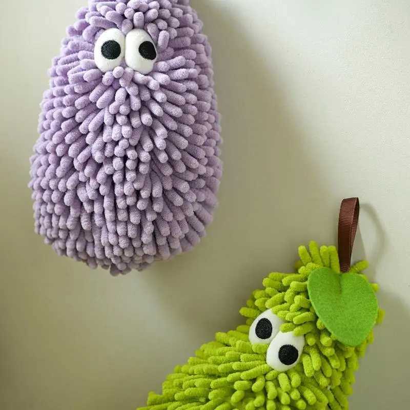 Hand Towel For Kitchen And Bathroom Banana/Strawberry Shaped Hanging Washcloth Chenilles Cloths Soft Absorbent Towel C251210