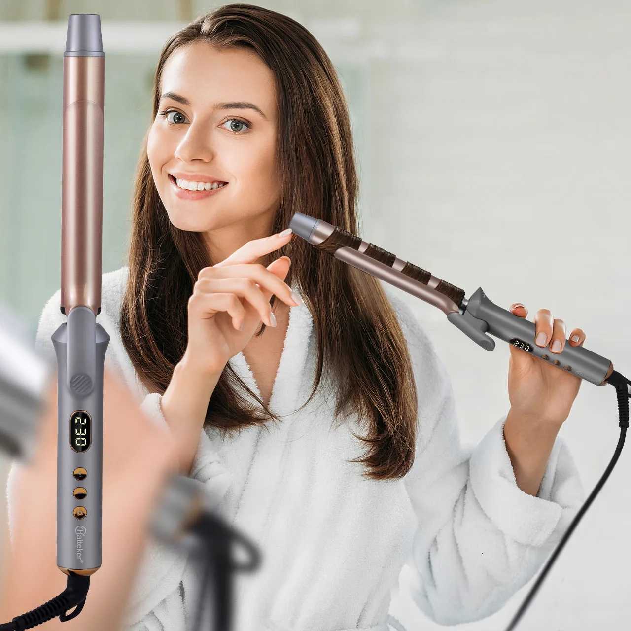 Hatteker Hair Curler Large Volume Does Not Hurt The Hair Perm Negative Ion 25mm Bangs Lasting Syling Electric Curling IronT251210