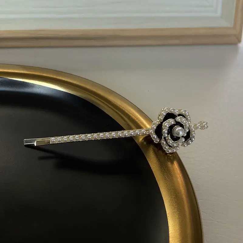 Pearl hairpin Black wers hair accories tren wens hairpin 2025 luxury designer hairpin Y251210