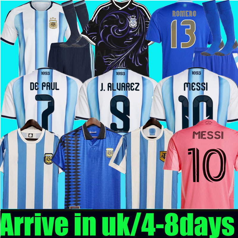 2026 Argentina Soccer Jerseys 3 Star MESSIS 50-Years Anniversary 26 27 Fans Player MAC ALLISTER DYBALA DI MARIA MARTINEZ DE PAUL Child Kids Kit Men Football ShirtS