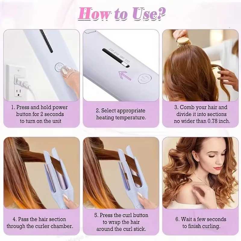 Anion Automatic Hair Curler Fluffy Chicken Rolls Curling Iron Dormitory Portable Mini Electric Curler Long Lasting Curly HairT251210