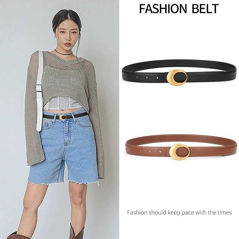 Luxury Fashionable womens belt cowhide leather belt for women versatile decoration with a high-end feel trendy Korean-style Y251210