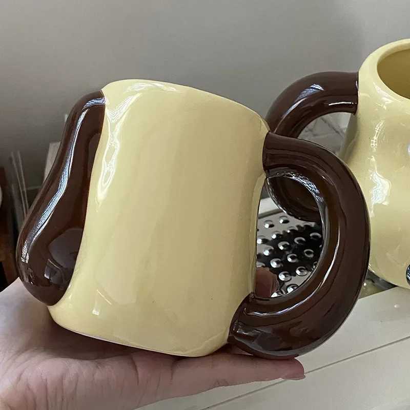 New wallaced gromiting Ceramic Mug Breakfast Milk Oats Cute Cartoon Large Capacity Coffee Cup Creative Gifts for Boys and Girls C251210
