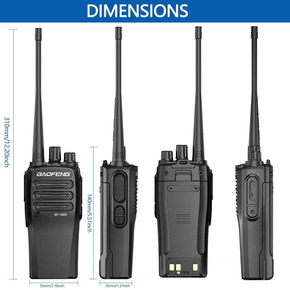BaoFeng BF 1909 12W High Power Walkie Talkie Long Range Two Way Radio Type C Charging Transmitter Upgrade BF 888S UV 5R UV 82 M251210