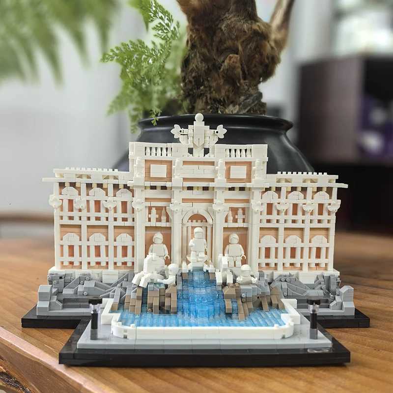 Creative Trevi Fountain Building Blocks Model World Famous City Street View Architecture Assembly Bricks Toys Gift For Kid AdultT251210