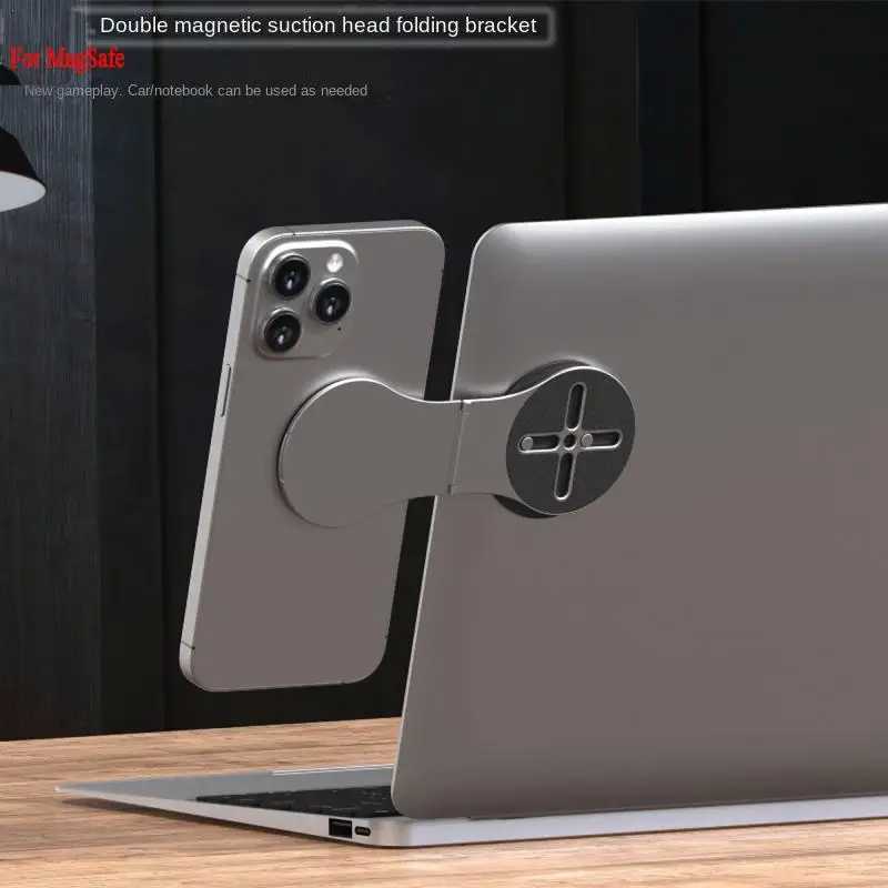 1pcs Aluminum Phone Holder Convenient Phone Mount for iPhone on Laptop or Car For Tesla Model 3 Y Cpatible C251210