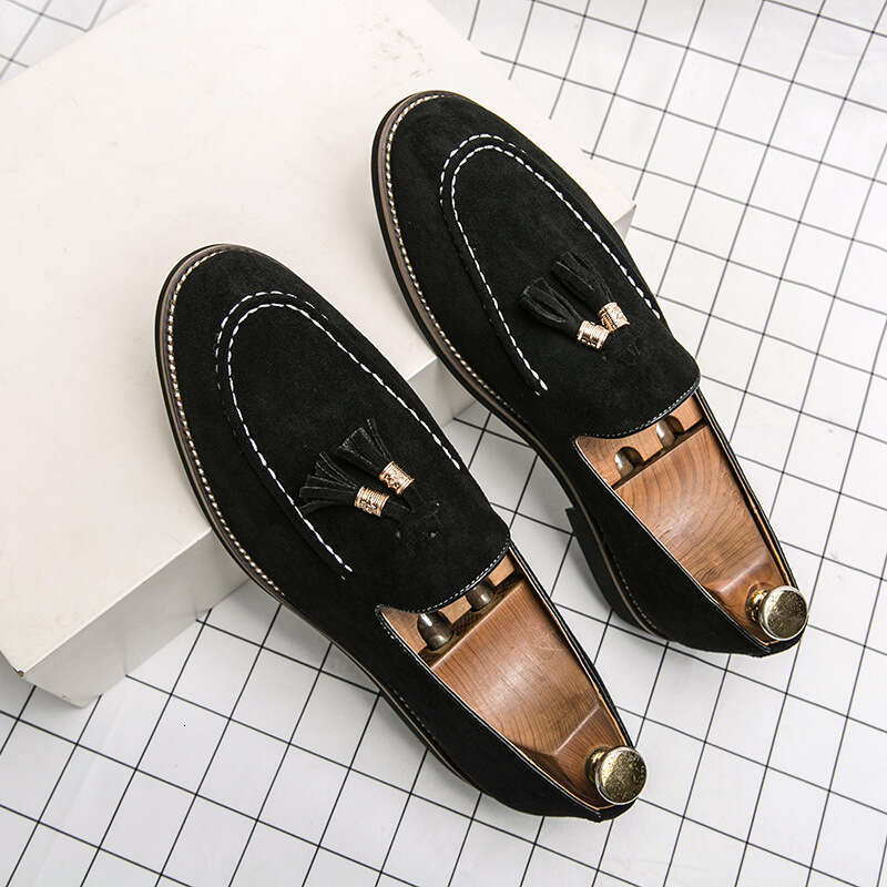 Men's Small Leather 47 Free shipping designer niche Trendy Slip-On Lazy Shoes British European American Casual Tassel Loafers Large Size 46
