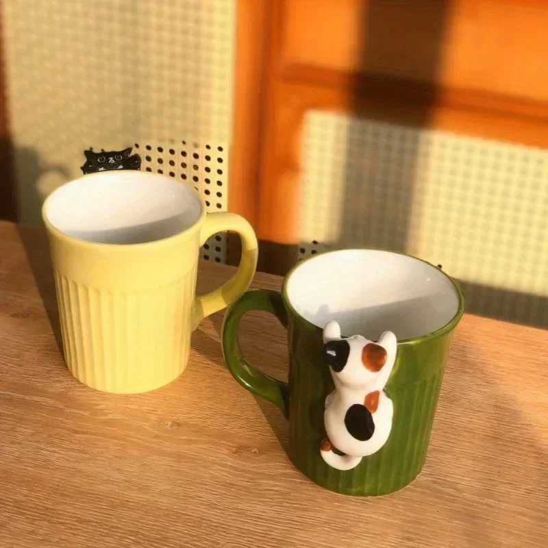 Lovely Cat Mug Cute Ceramic Coffee Cup With Cat Design For Animal Lovers Cup For Hotel/Restaurant/Office for restaurants/cafes C251210