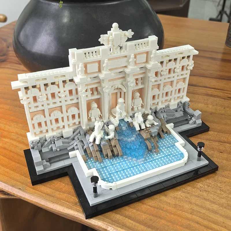 Creative Trevi Fountain Building Blocks Model World Famous City Street View Architecture Assembly Bricks Toys Gift For Kid AdultT251210
