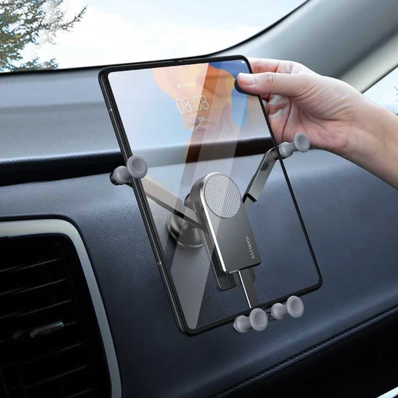 OATSBASF Car Phone Holder Metal For iPhone Galaxy Z Fold 3 Z Fold 2 S21 Tablet iPad Gravity Phone Stand C251210