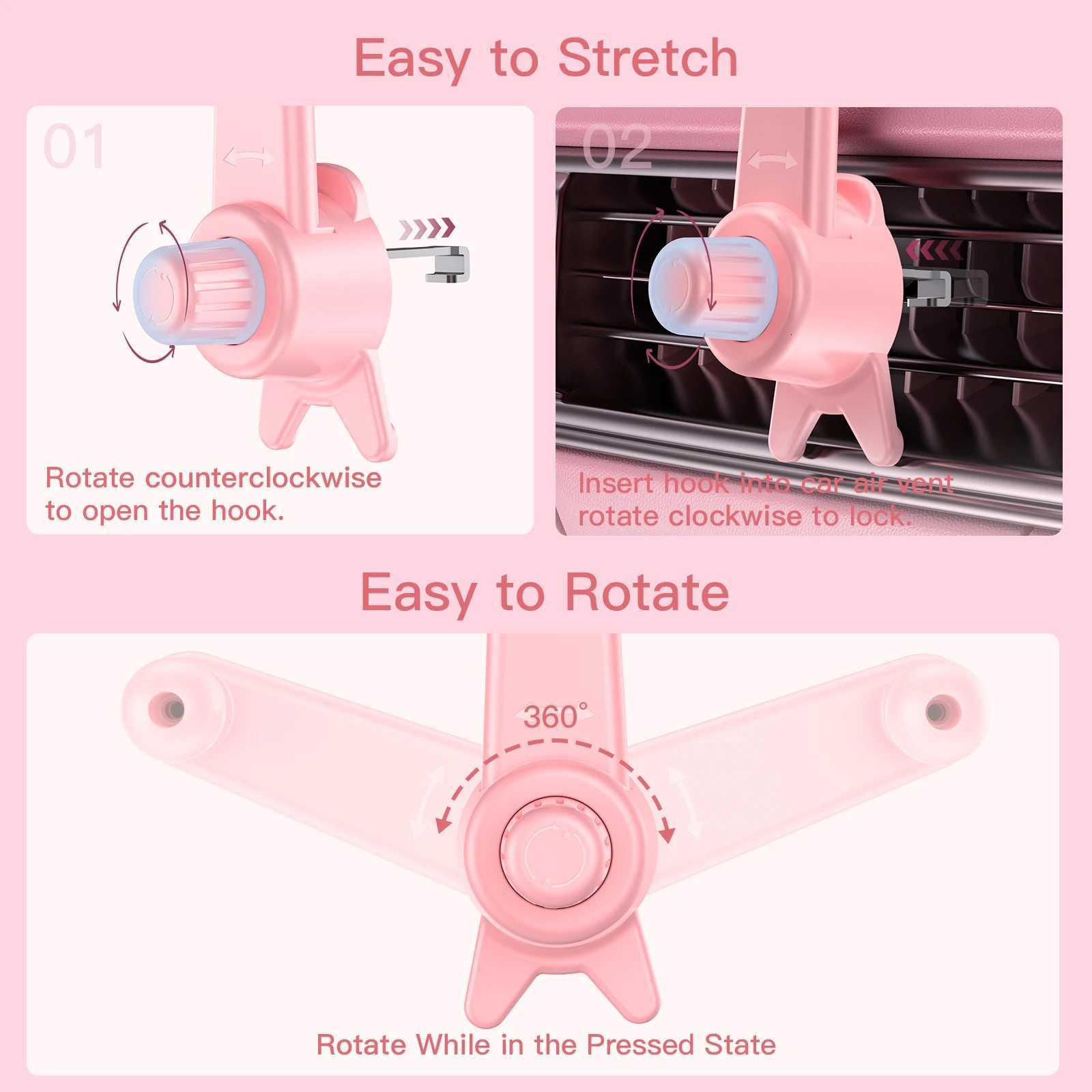 YWOR Car Vent Phone Mount Nr Blocking Vent Enjoy The Cfort of The A/C Hands- Universal Extension Clip Air Phon C251210