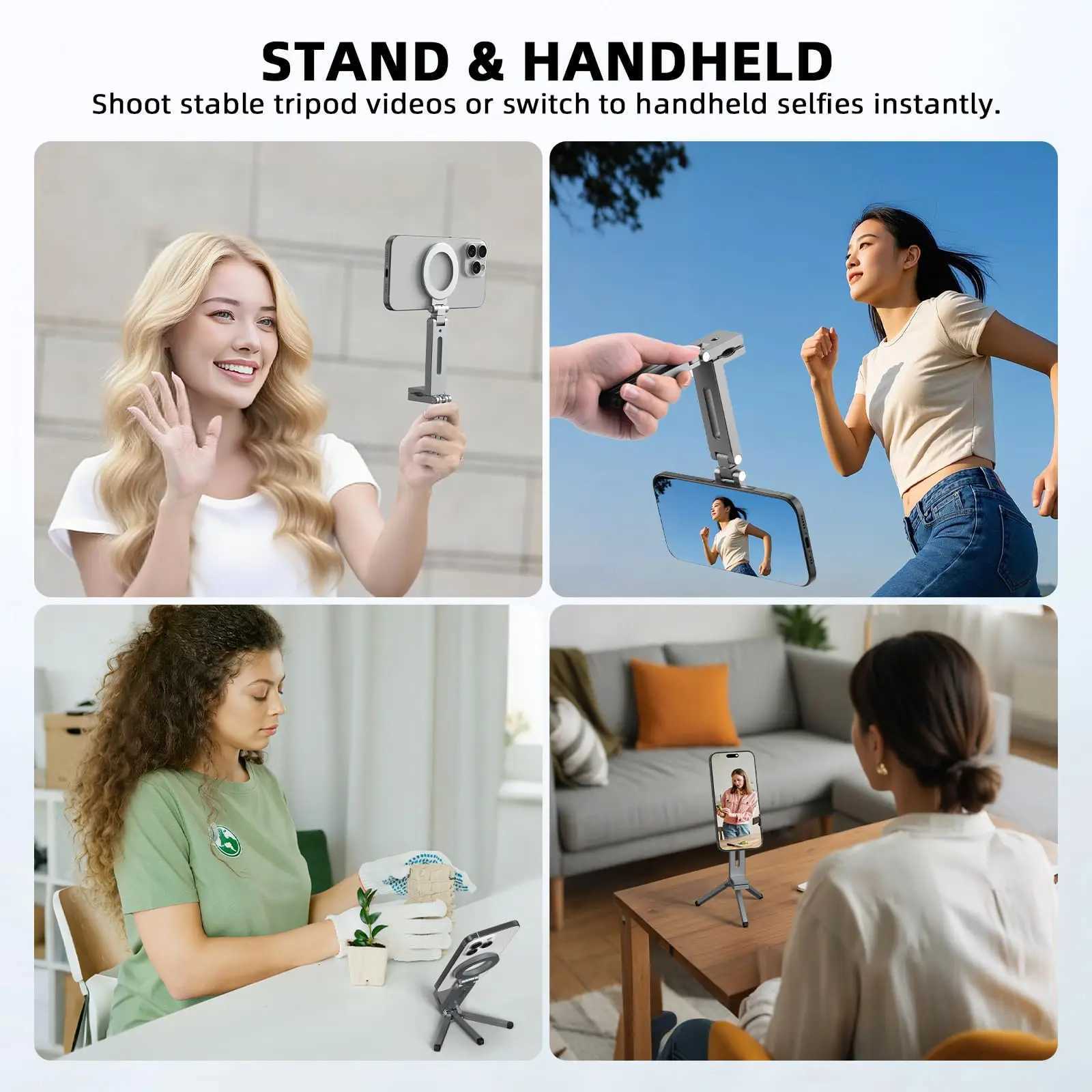 Magnetic Airplane Phone Holder Universal Travel Desk Cell Phone Mount Stand Foldable 360 Rotation Selfie Stick Phone port C251210