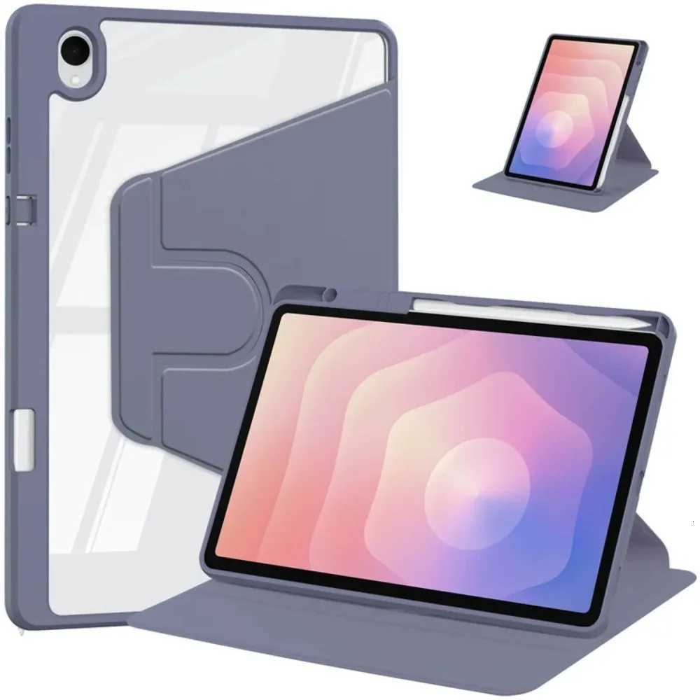 Rotating Kickstand Leather Tablet Case For Galaxy Tab S11 Acrylic Anti-drop Protect Cover with Pencil Holder H251210