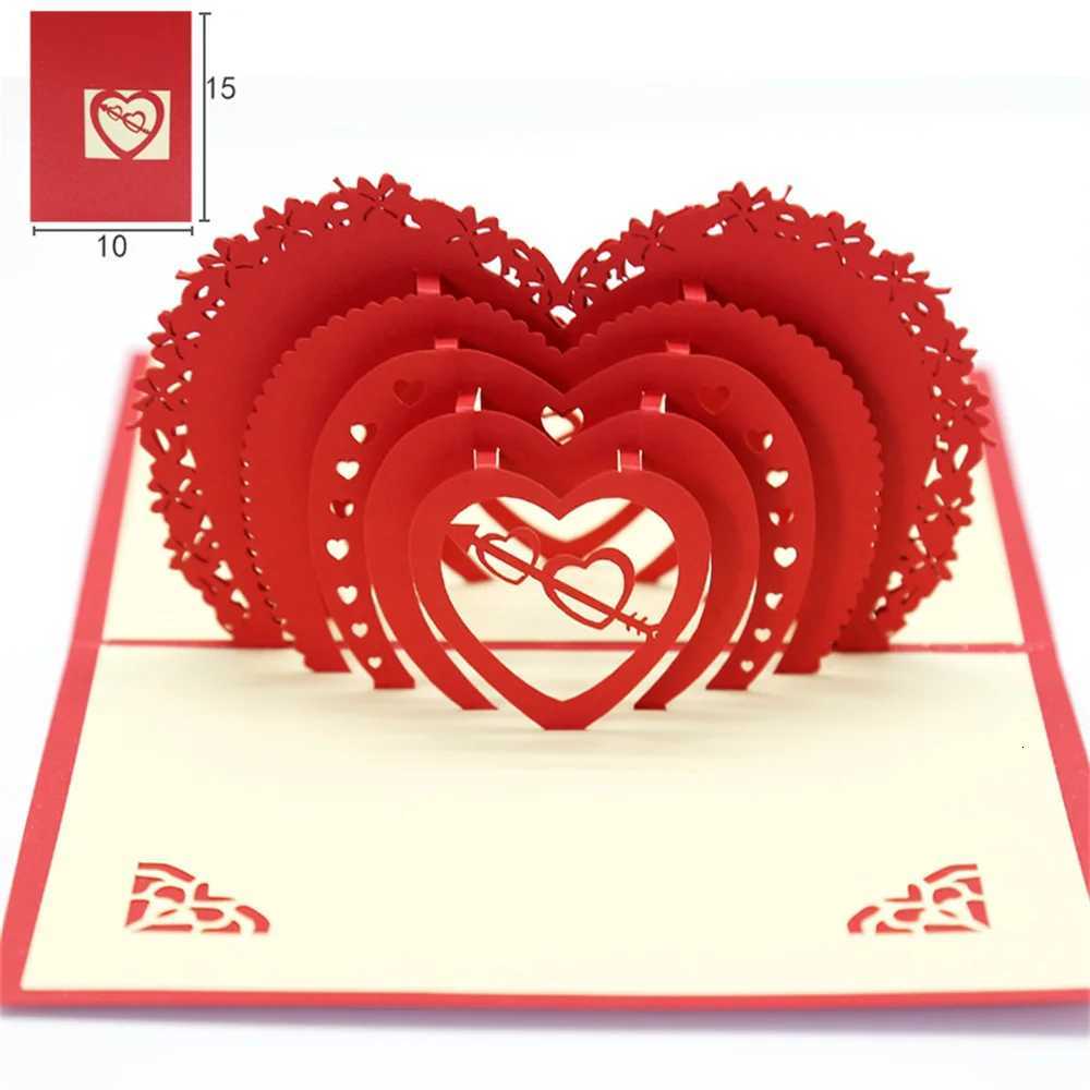 3D Up Love Card with Envelope Vntines Day Birthday Anniversary Greeting Cards for Couples Wife Husband Handmade Gifts H251210