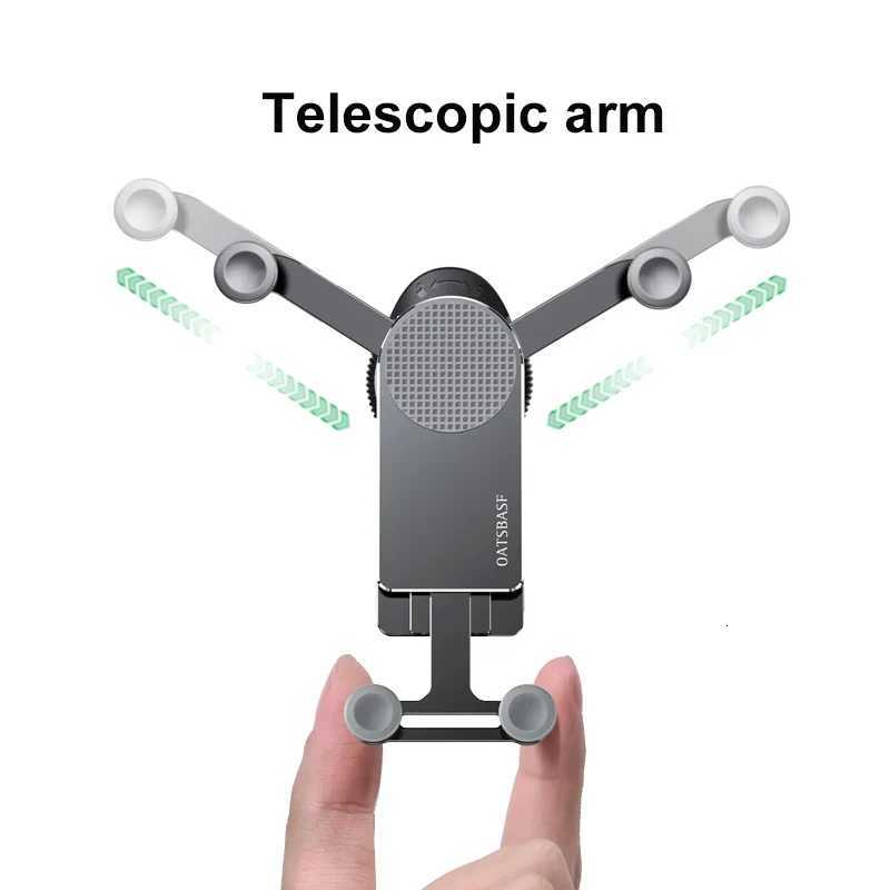 OATSBASF Car Phone Holder Metal For iPhone Galaxy Z Fold 3 Z Fold 2 S21 Tablet iPad Gravity Phone Stand C251210