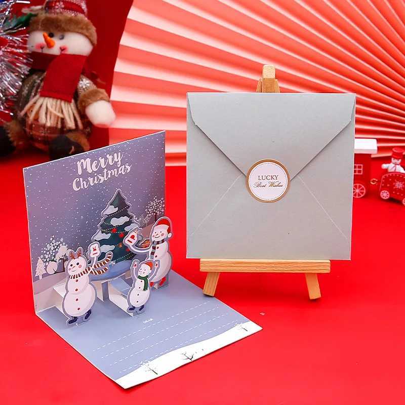 Merry Christmas Greeting Card Christmas Tree -up Cards New Year Cards Postcards Xmas Party Gift Card Christmas Supplies H251210
