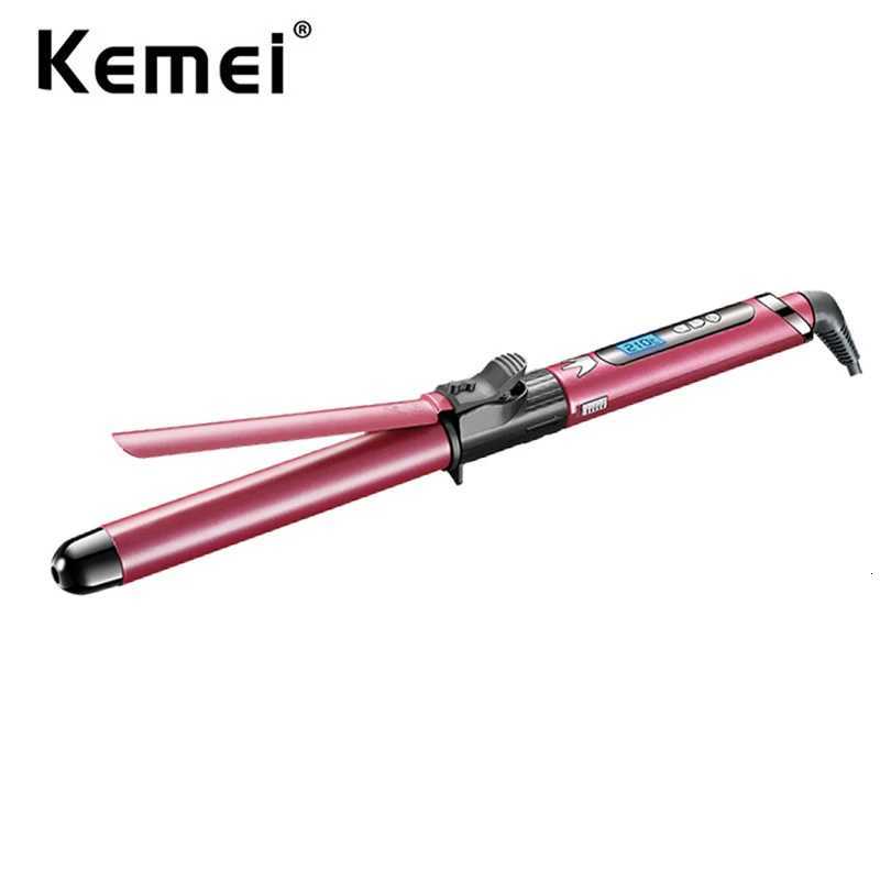 Kemei Professional Hair Curler Hair Curling Iron Wand Ceramic Tourmaline long Barrel Dual Voltage 100-240V Hair Waving Style TooT251210