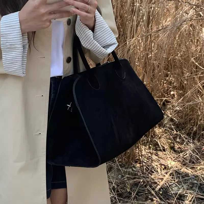 Suede Tote Bag High Quality Designer Luxury Bost Large Handbag Winter Vintage Wens Shoder Bags Y251209