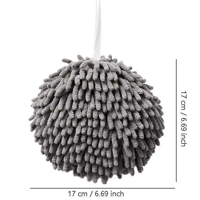 Chenille Hand Towels Wipe Hands Towel Ball Absorbent Quick Dry Sponge Wall-Mounted Bathroom Soft Plush Loops Cleaning Cloths C251210