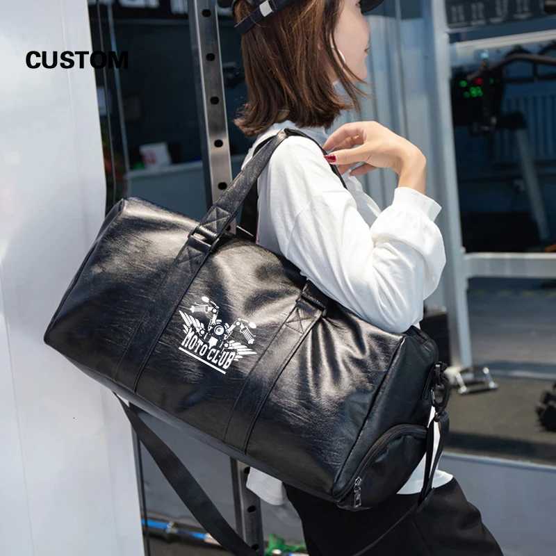 Cust Mens Fitness Sports Bag Duffel Oil Wax Pu Leather waterproof Swimming bag Travel Bag persality custizati Y251209