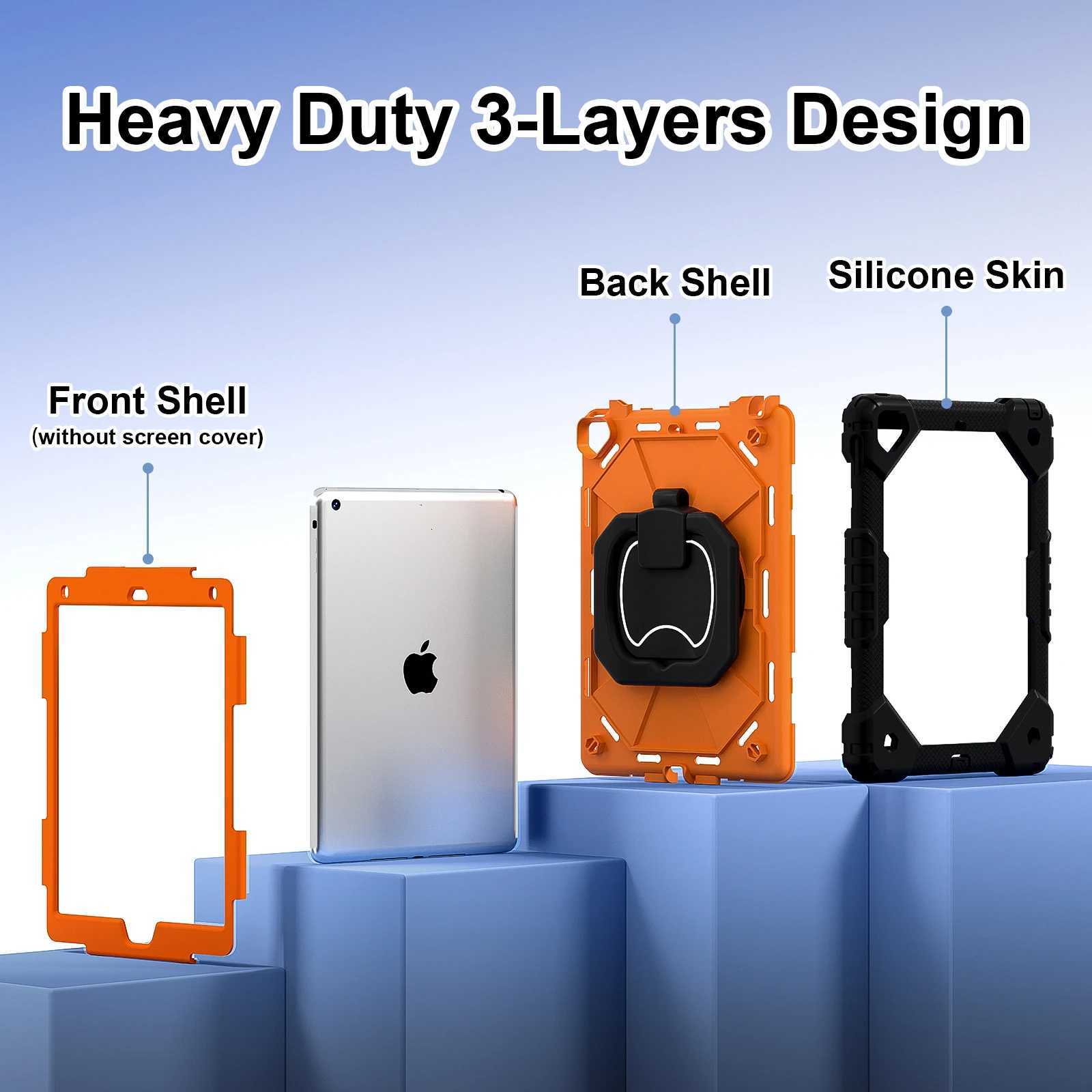 Handle Grip Case For iPad Air 5 4 109 2022 Pro 11 102 7th 8th 9th iPad 97 2017 2018 Pro 97 Mini 6 Rotating Stand Cover Strap H251210