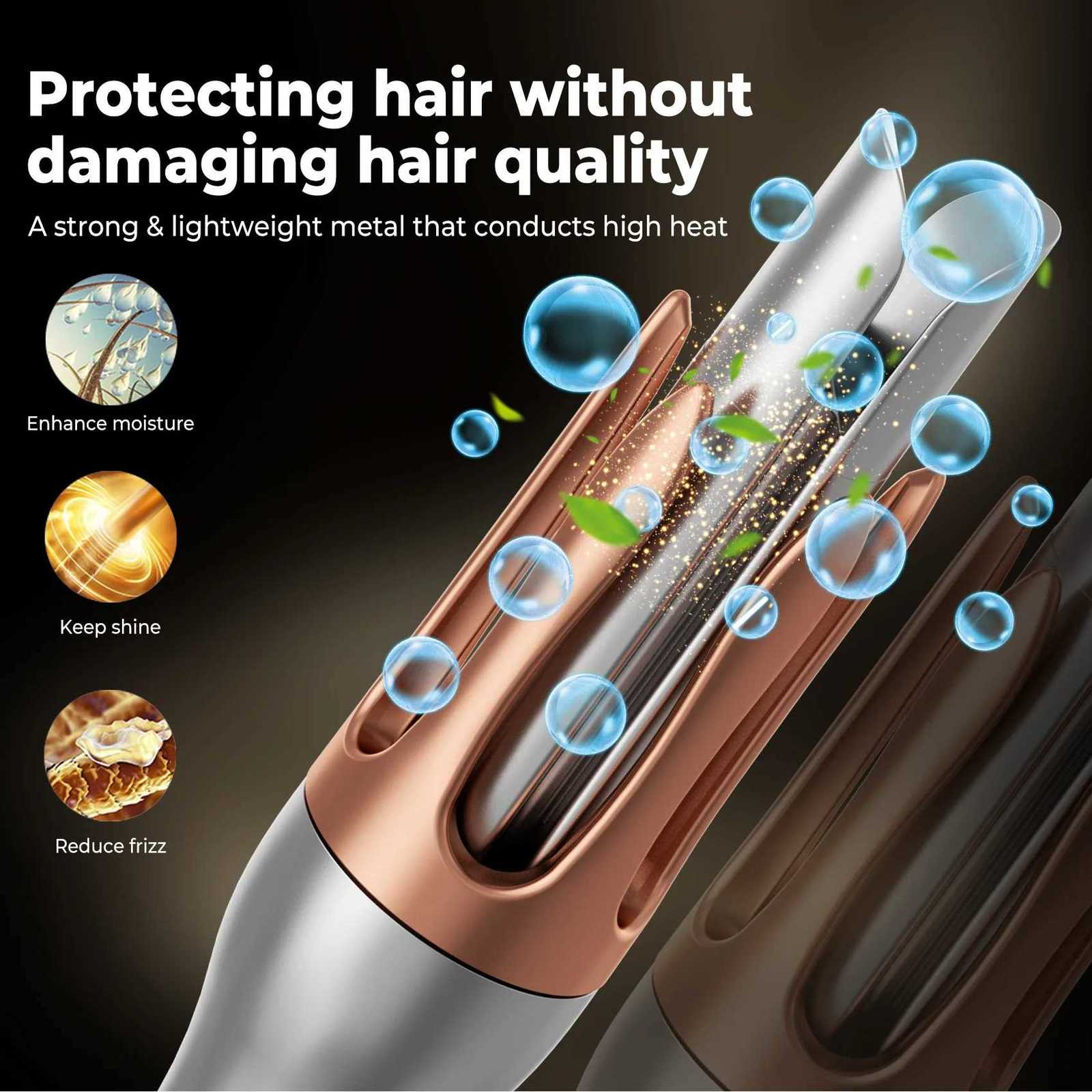 Electric Automatic Hair Curler 32mm Rotating Ceramic Hair Roller Professional Large Curling Iron Wand for Versatile StylingT251210