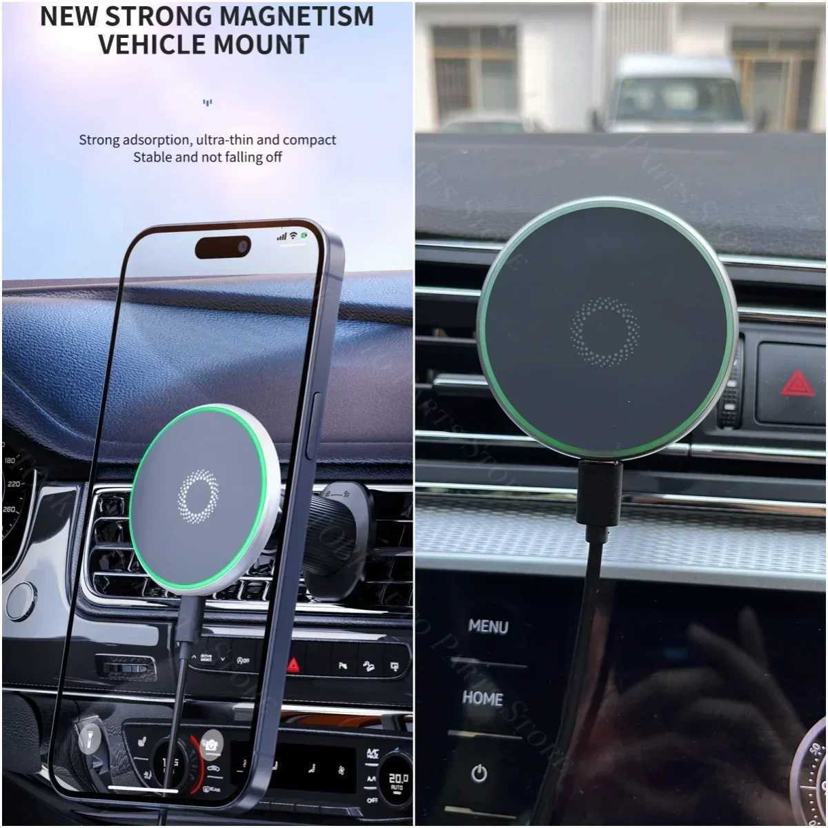 Magnetic Car Phone Holder For Benz GLA H247 2020-2024 Wireless Charging Special Fixed Bracket Base Mount C251210