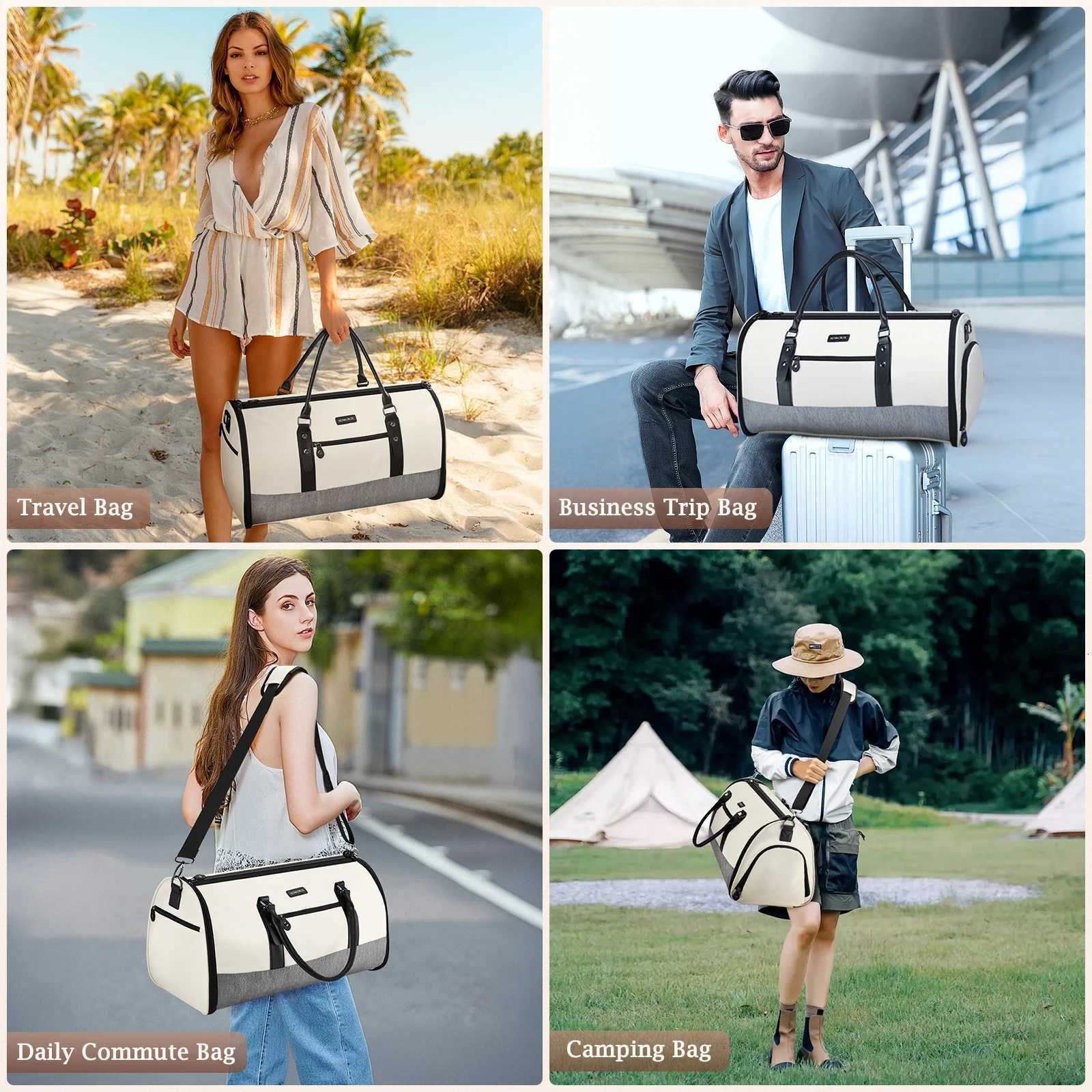 Travel Garment Bag Cvertible Garment Duffel Bags Cbo with Shoe Cpartment Toiletry Bag Carry- Weekend Overnight Bag Y251209