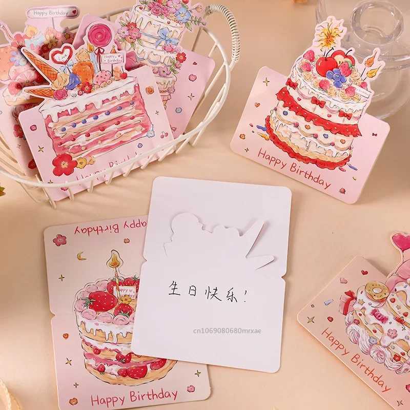 10 PCS Happy Birthday Card Colorf Greeting Card Gift for Kids Birthday Party Gift of Friend Birthday Tarjetas De Invitacion H251210
