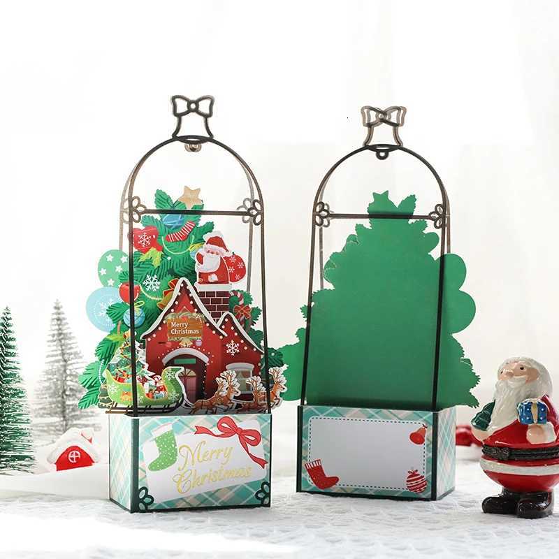 3D UP Santa Cards Marry Christmas Greeting Cards Party Invitations Gifts New Year Greeting Card Anniversary Gifts Postcard H251210