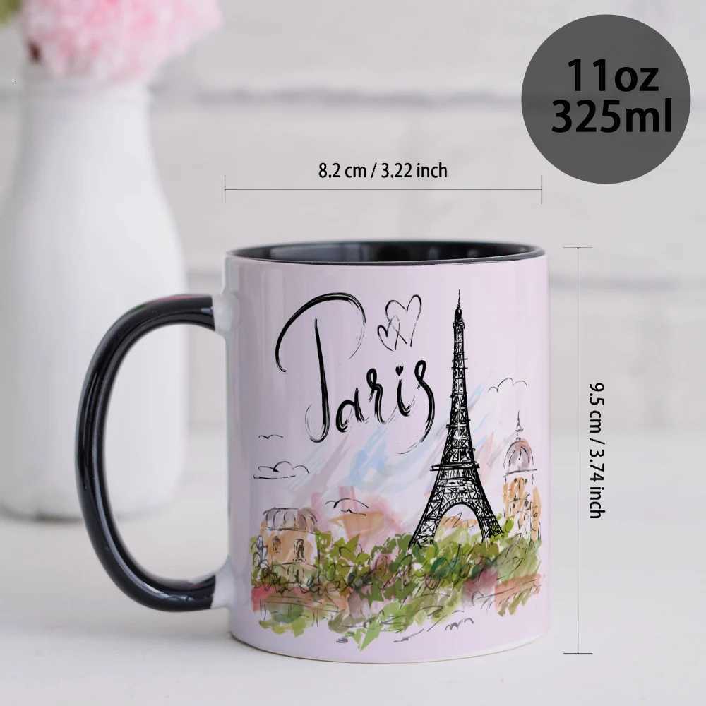 Romantic Eiffel Tower Coffee MugOffice Tea Cup Birthday Gift Couple Friends gift C251210