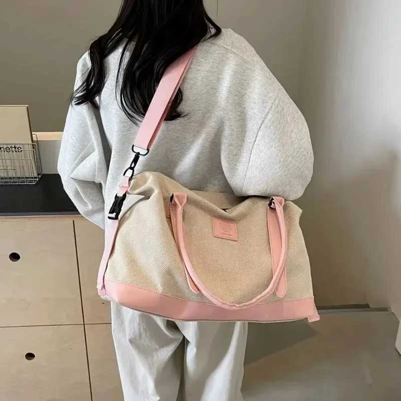 New Style Large Capacity Canvas and PU Travel Bags 2025 Causal Versatile Sense of Luxury Shoder and Crossbody Bags for Wen Y251209