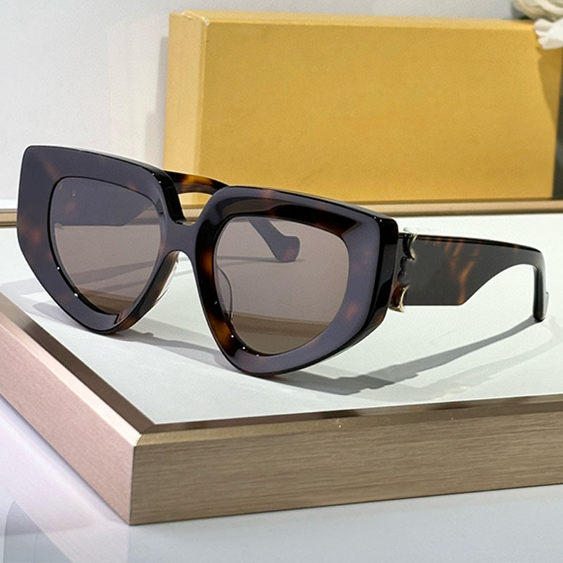 Diamond Shaped Sunglasses 40154U Womens Mens Vintage Havana Color Acetate Frame Temple Metal Structure Pattern Inlay Vacation Leisure Fashion Style