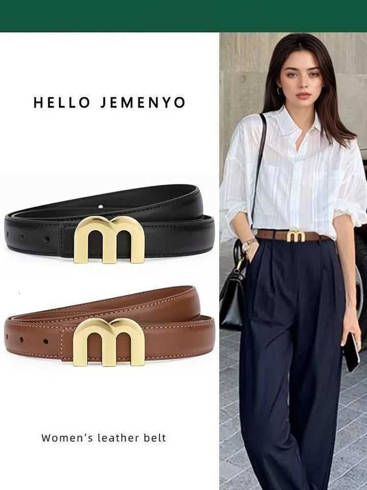 Luxury Couro feminino M Cinto de alta qualidade com fivela de ouro melhor combinado com vestidos cinto jeans feminino Y251210
