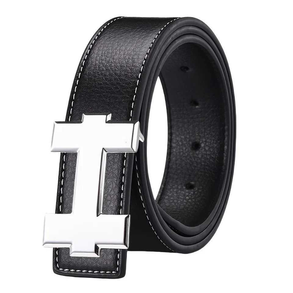 Luxury 33cm Fashion Casual Belt with Silver Smooth Buckle Designer men belt High-Quality Unisex Fit Perfect for Jeans Workwear Y251210