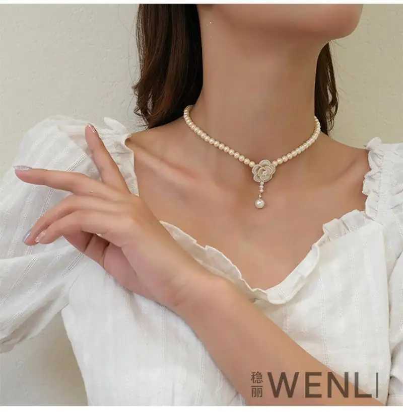 Classic Pearl lia wer Pendant Necklace Choker For Wen Elegant Fashion wer Necklace Off Party Jewelry La Gifts Y251210