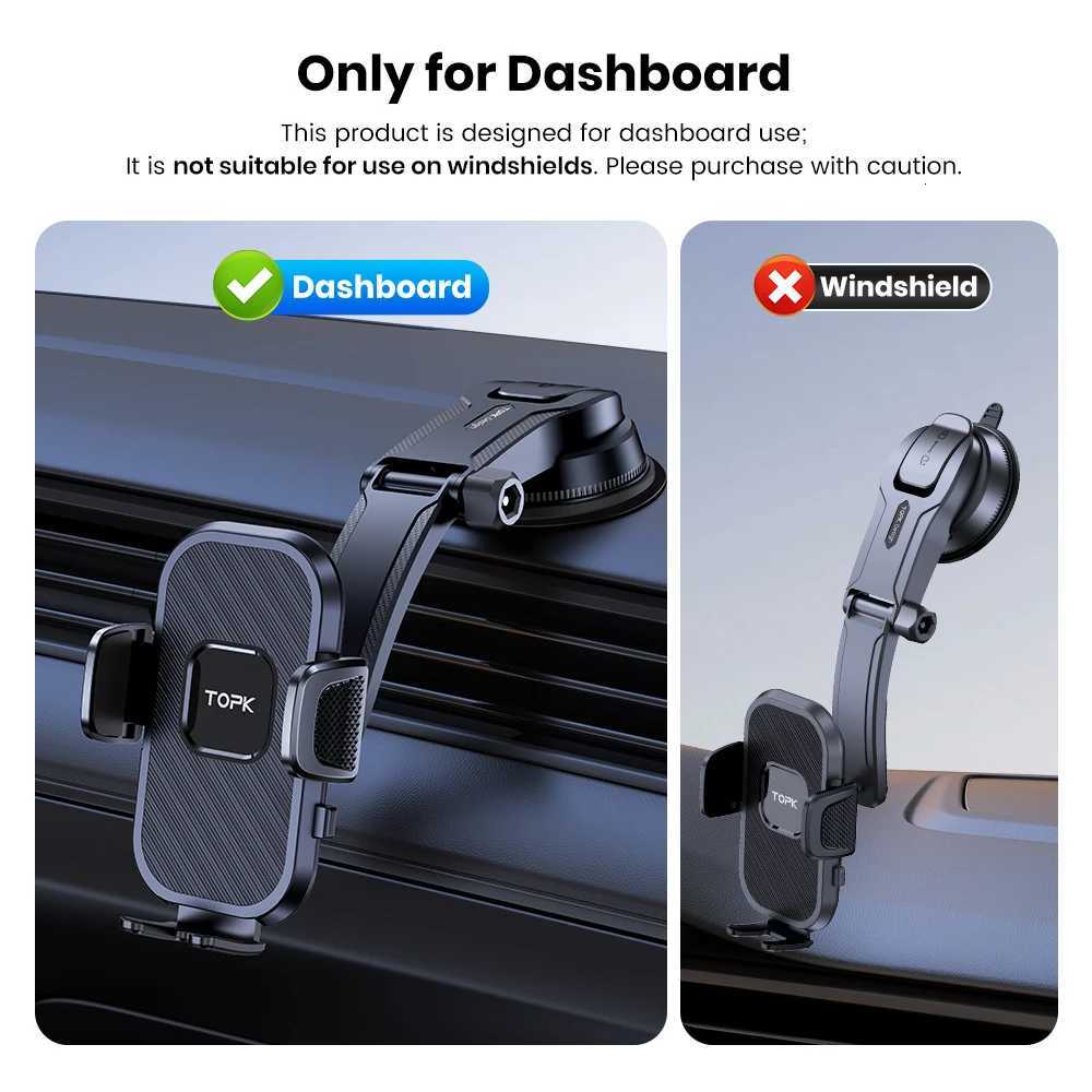 TOPK Car Phone Holder Gravity Stand for iPhone Car Mobile port for Dashboard Windshield Air Vent Phone Mount C251210