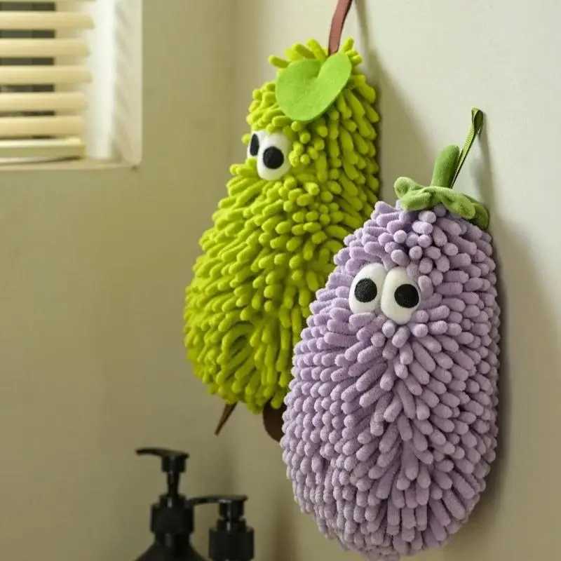 Hand Towel For Kitchen And Bathroom Banana/Strawberry Shaped Hanging Washcloth Chenilles Cloths Soft Absorbent Towel C251210