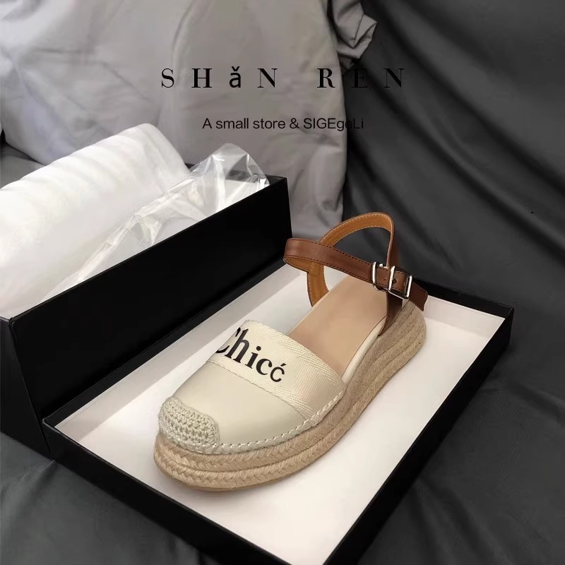 free shipping 2026 summer new womens sandals lightweight thick sole closed toe outdoor beach sandals versatile casual fisherman sandals apricot