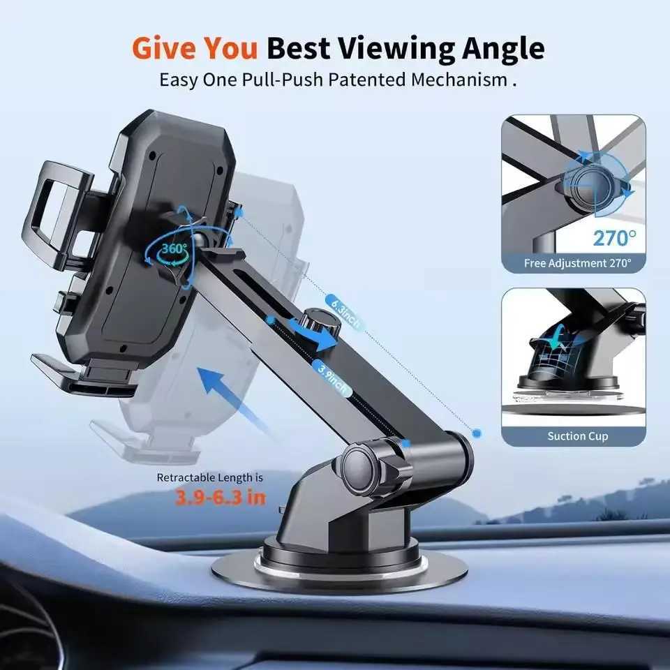 Car Phone Holder Suction Cup er Stable Car Phone Mount For Car Dashboard/Windsn/Air Vent Cpatible With All Mobile Phone C251210