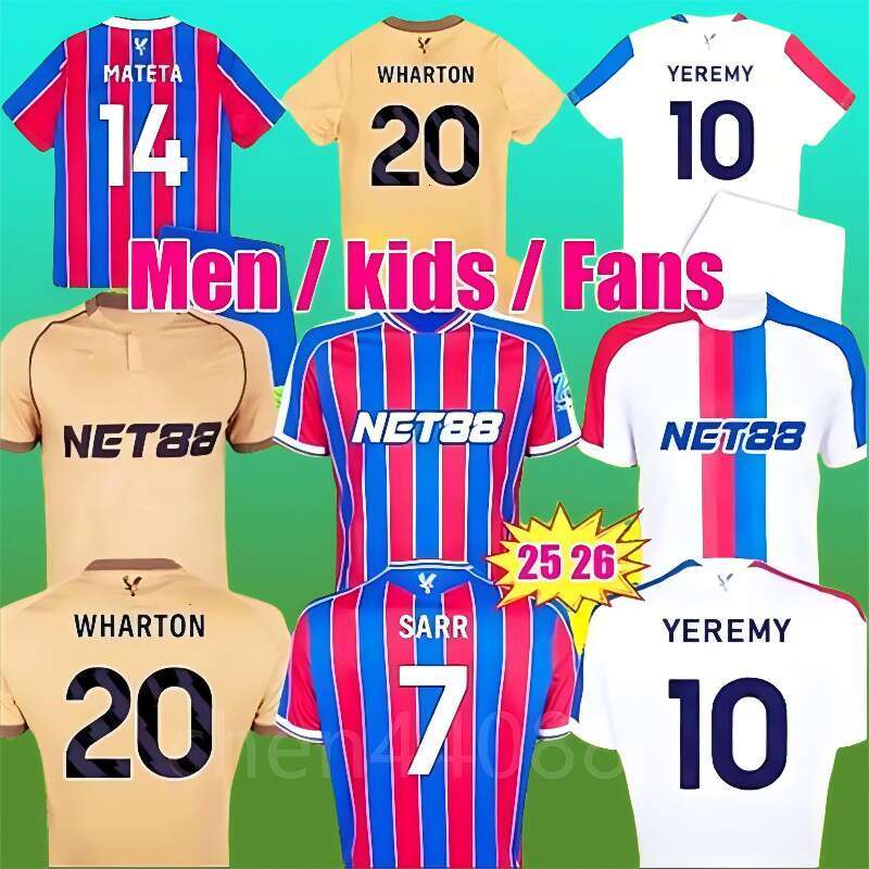 25 & 26 Palaces EZE 2025 WINNER Soccer Jersey; 2026 KAMADA DOUCOURE GUEHI J.AYEW Crystal MATETA Split-Toe Pockets; EDOUARD SCHLUPP Children's Kit