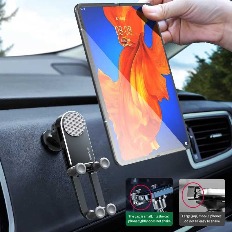 OATSBASF Car Phone Holder Metal For iPhone Galaxy Z Fold 3 Z Fold 2 S21 Tablet iPad Gravity Phone Stand C251210