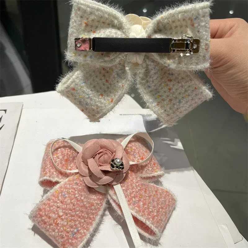 Handmade Fabric lia wer Bow Hair Clips Barrettes dr Spring Clip Ponytail Hair Accories for Wen Girlsi-Rel Y251210