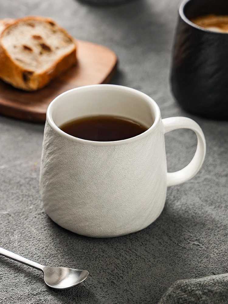 550ml Minimst Style Ceramic Frosted Mug Male Coffee Milk Cup Large Capacity Drinking Cup Household Couple Water Tea CupMug C251210