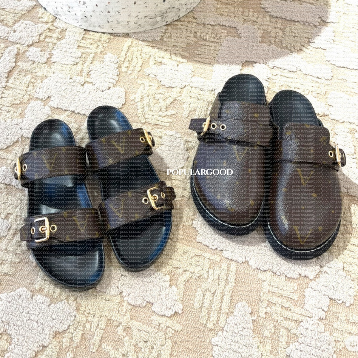 Bom Dia Genuine Leather sandal Slipper Casual Shoe summer beach gladiator Mules hasp New womans Flat Slide luxury Designer Sliders sandale 35-45