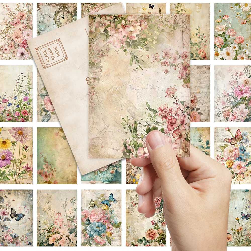32pcs Vintage Floral PostcardsChristmas Gift Student PresentBedro DecorThick CardstockHigh Definition PrintingCollectible H251210