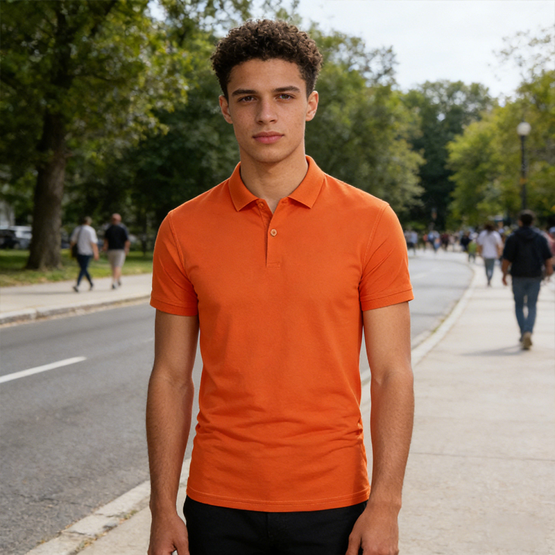 Men's Slim Fit Polo Shirt Short Sleeve Casual Golf Shirt with Collar for Daily & Business Wear CF132