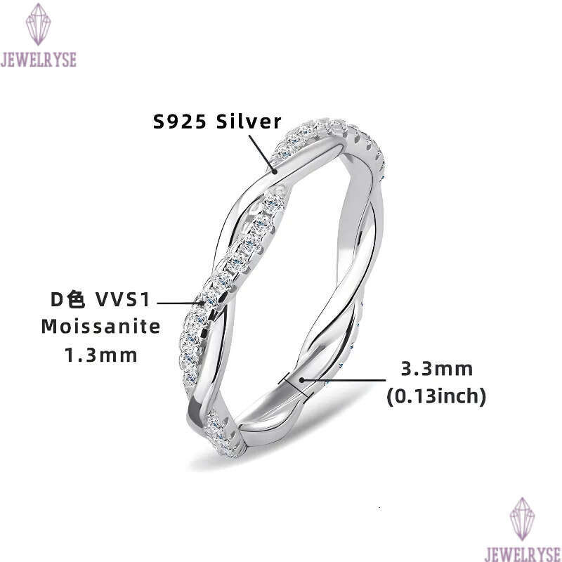 S925 sterling silver twist designer ring for women girls luxury shine moissanite lovers wedding engagement rings jewelry