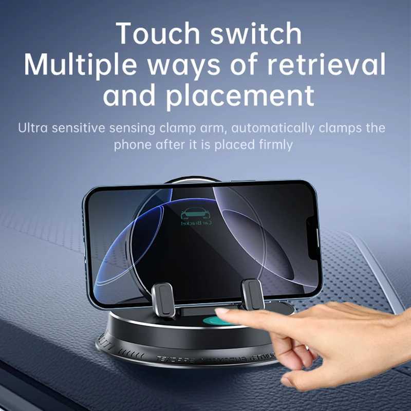 Dashboard Car Cell Phone Holder 360 Rotation Phone port Cradle Stand Car Autobile Bracket for iPhone Android Mini Pad C251210