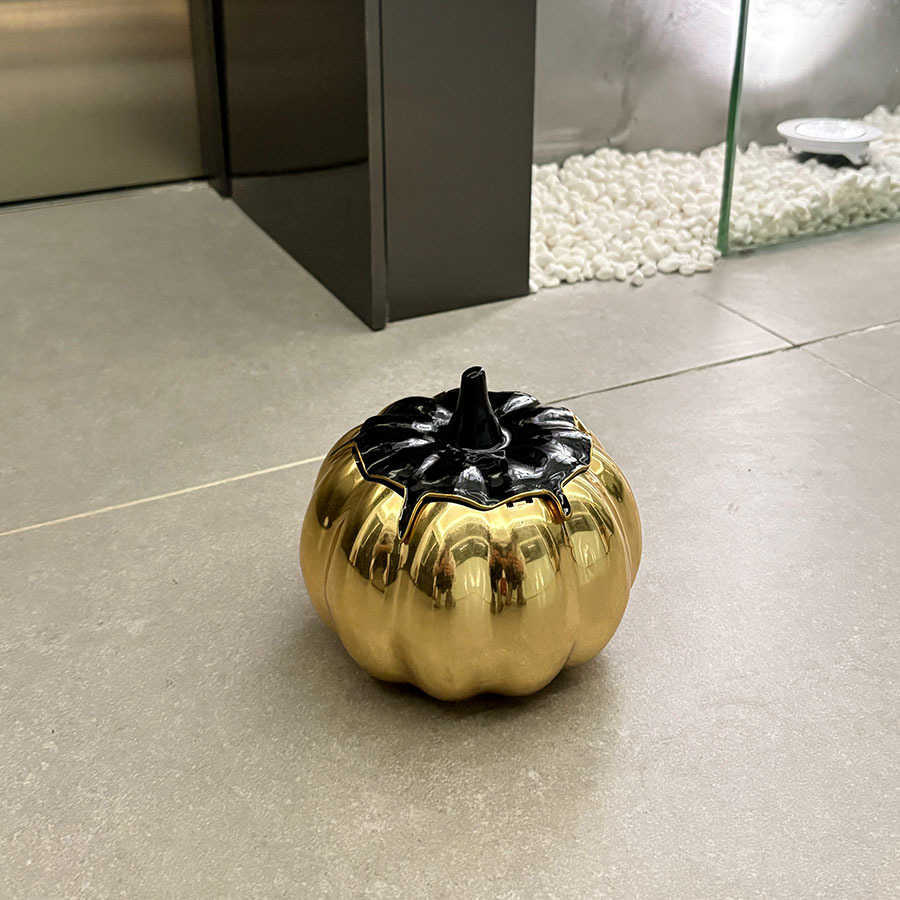 Metallic Creative Pumpkin-Shaped Box Bag Glossy Exquisite Small Niche Design Clutch Crossbody Bag